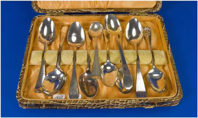 Appraisal: Collection of Georgian Silver Tea Spoons All fully hallmarked