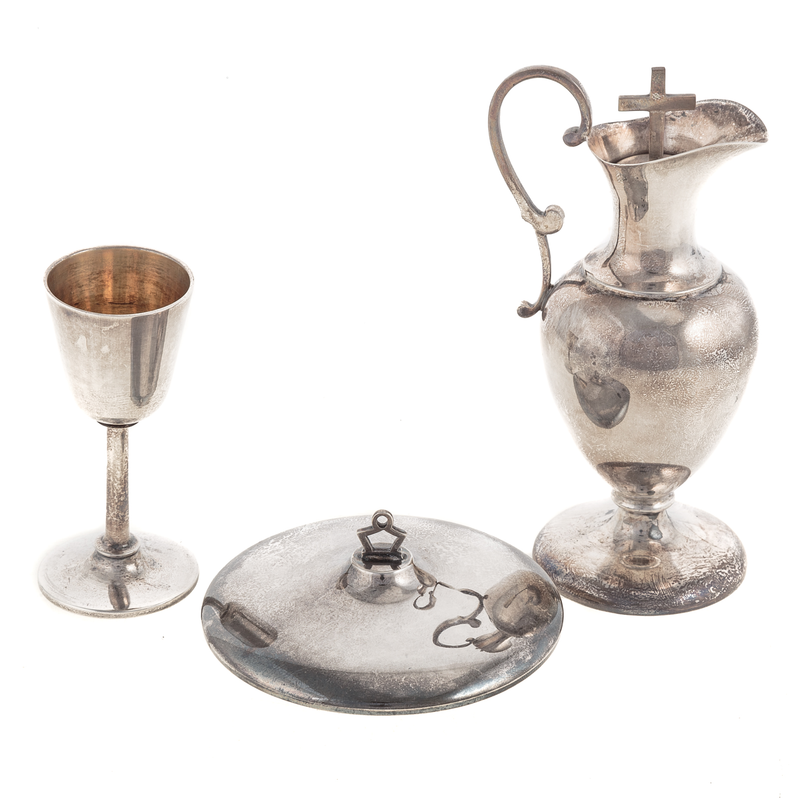 Appraisal: KRIDER BIDDER STERLING PORTABLE COMMUNION SET Philadelphia PA c -