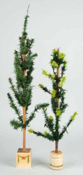 Appraisal: Lot of Christmas Fir Trees Description Both with wooden bases