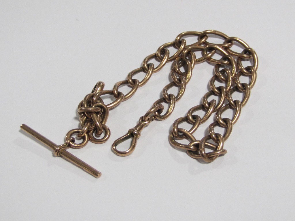 Appraisal: A Victorian ct rose gold curb link Albert chain approximately