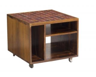 Appraisal: DANISH MID-CENTURY MODERN TEAKWOOD TILE SIDE TABLE Danish mid-century modern