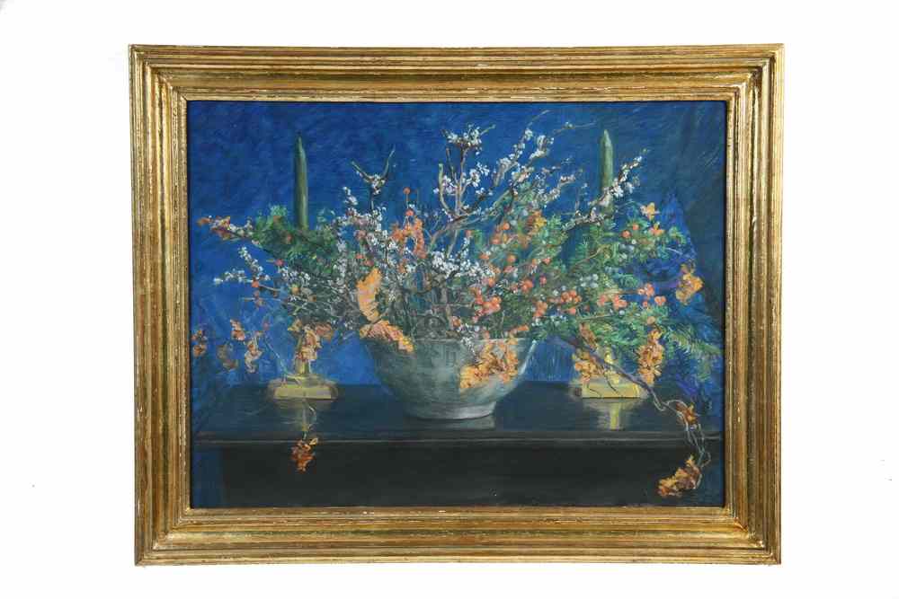 Appraisal: PASTEL - Pastel Still Life of Oriental Arrangement by Anna