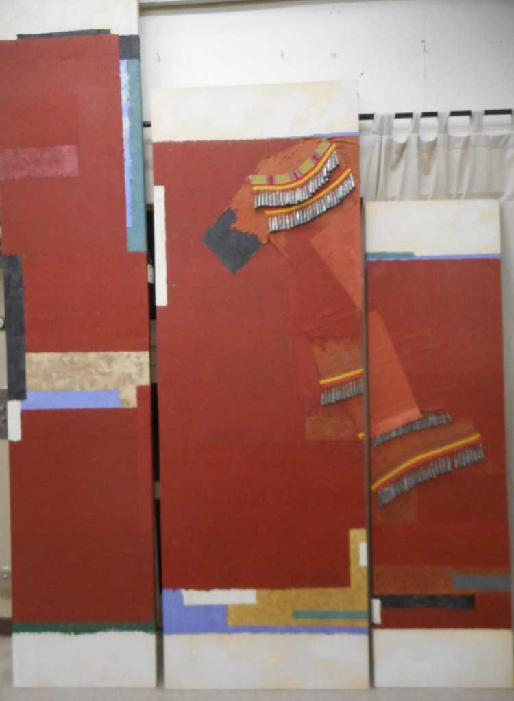 Appraisal: ARMOND LARA THREE MIXED MEDIAS ON CANVAS Washington New Mexico