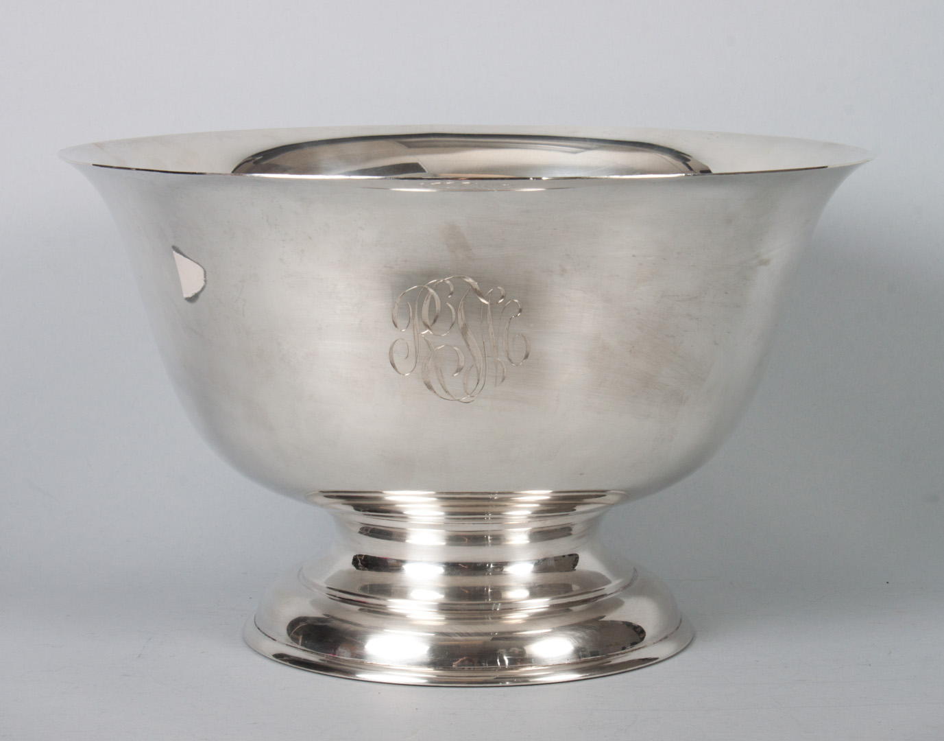 Appraisal: Stieff sterling silver Revere punch bowl in Diam ozt