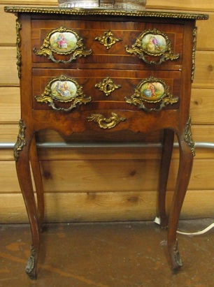 Appraisal: LOUIS XV STYLE TABLE EN CHIFFONIERE Continental early th century