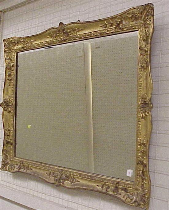 Appraisal: Victorian Rococo revival style gilt wall mirror rectangular some losses