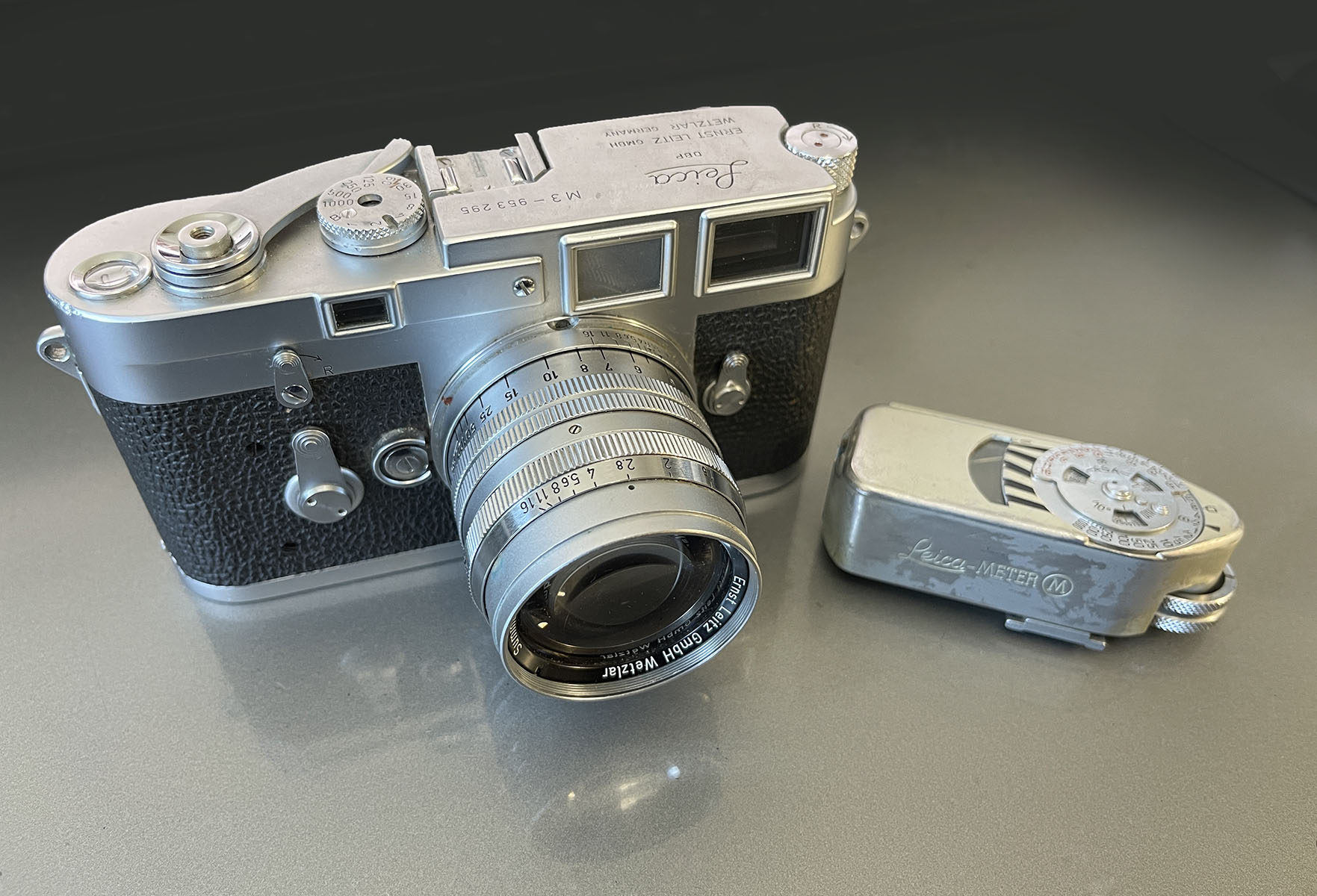 Appraisal: LEICA M CAMERA WITH CASE AND LEICA METER Serial -