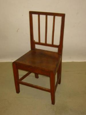 Appraisal: A SET OF FOUR ELM COUNTRY CHAIRS of Sheraton type