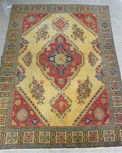 Appraisal: SEMI-ANTIQUE PERSIAN TABRIZ AREA RUG East Azerbaijan Province northwestern Iran