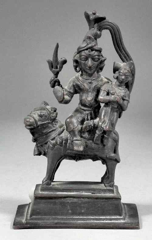 Appraisal: An Asian cast bronze figure modelled as a male deity