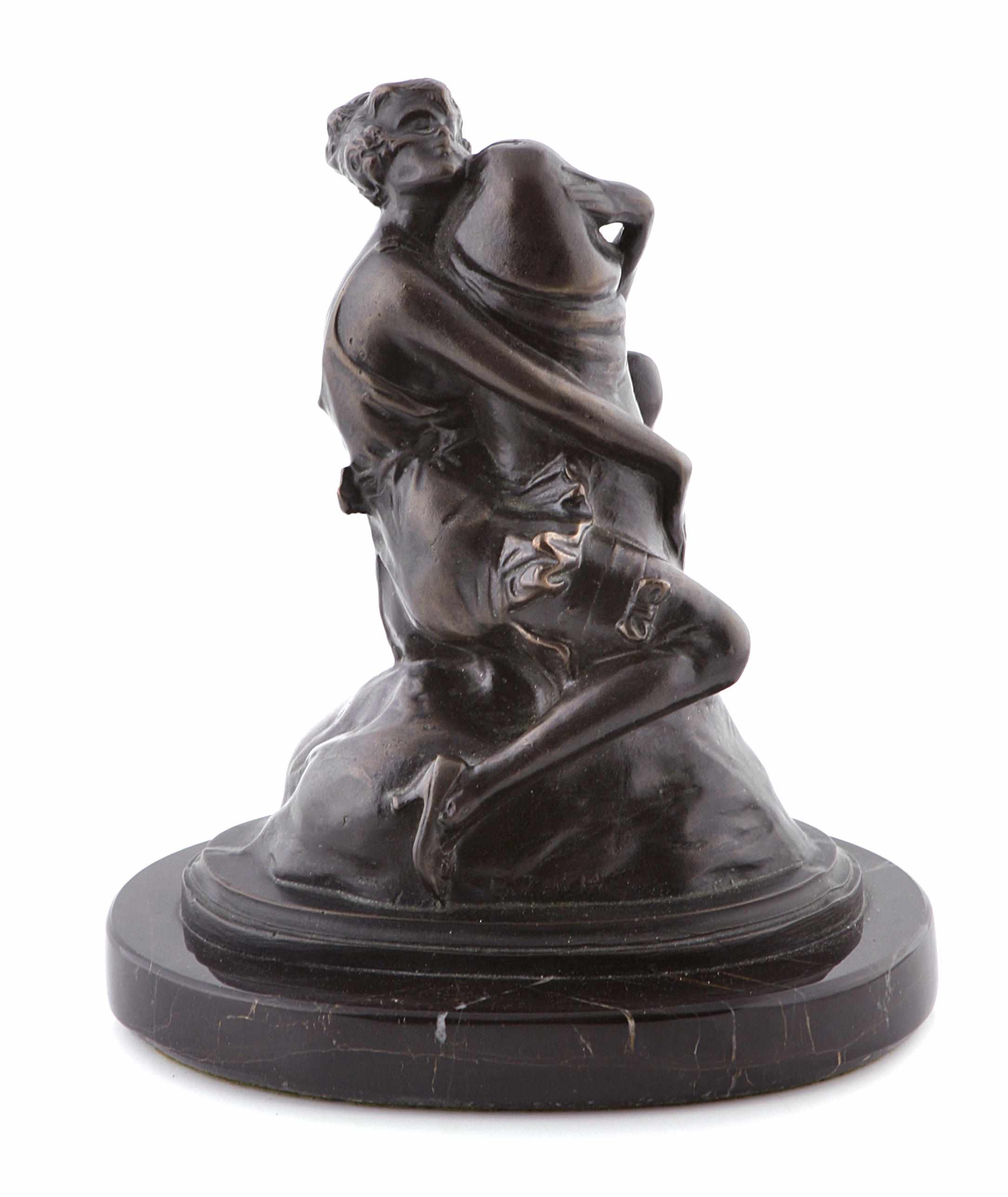 Appraisal: Property from a Private California Collection A patinated bronze erotic