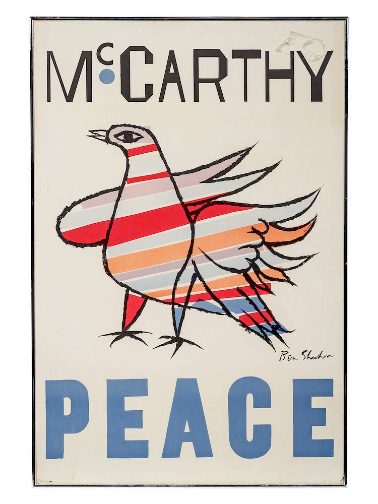 Appraisal: Ben Shahn th century McCarthy Peace Ben Shahn th century