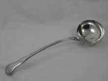 Appraisal: A crested Victorian hallmarked silver soup ladle fiddle and thread