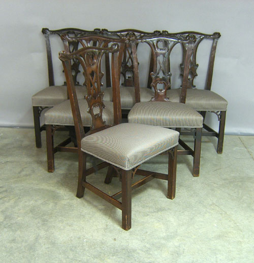 Appraisal: Assembled set of George III style mahogany dining chairs