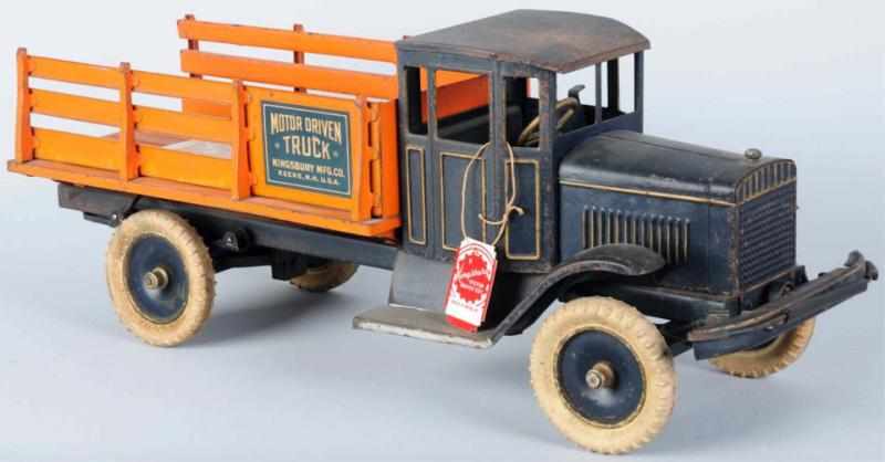 Appraisal: Pressed Steel Kingsbury Motor-Driven Stake Truck Working crank motor and