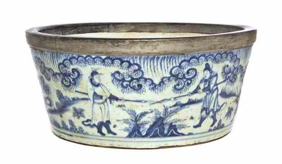 Appraisal: A Chinese Porcelain Basin of circular form having underglazed blue