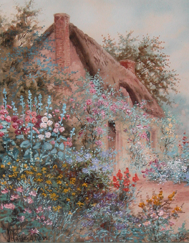 Appraisal: Flower Garden and Cottage Ross Joseph Halford British b x