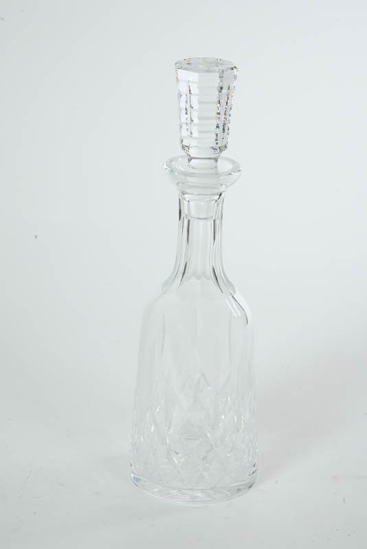 Appraisal: WATERFORD DECANTER Clear glass tapered form with a paneled neck