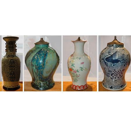 Appraisal: Group of Three Chinese Porcelain Vases Estimate -