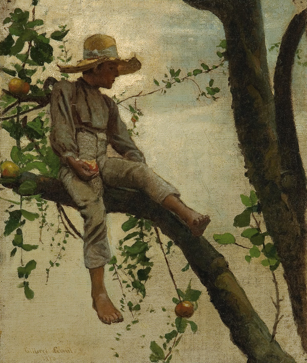 Appraisal: GAUL GILBERT American - ''The Apple Picker'' oil on canvas