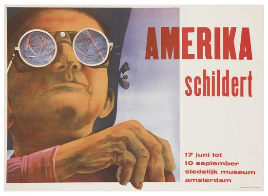 Appraisal: SHAHN BenAMERIKA SCHILDERT Offset lithograph in colors c printed by