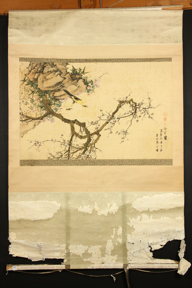 Appraisal: - Japanese Scroll Painting Scroll painting Japan watercolor on paper