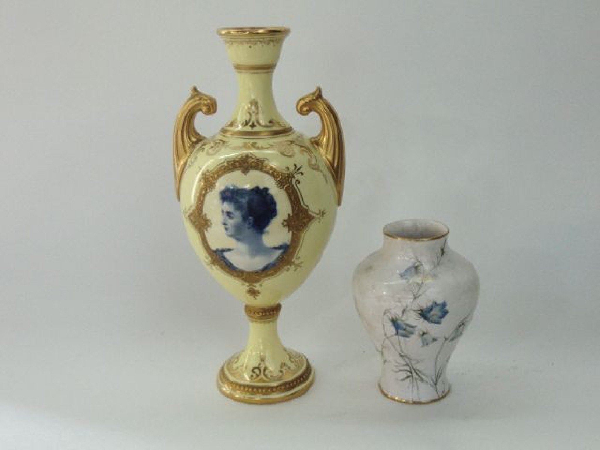 Appraisal: An early th century Coalport yellow ground two handled vase