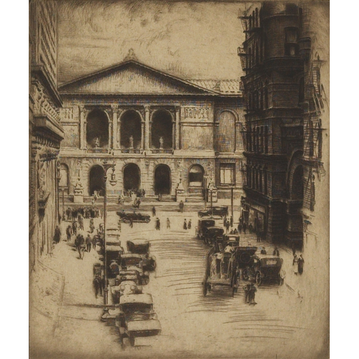 Appraisal: Otto J Schneider American - Facade of the Art Institute