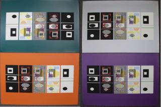 Appraisal: AGAM Yakov A Trip Four Signed Color Screenprints All signed