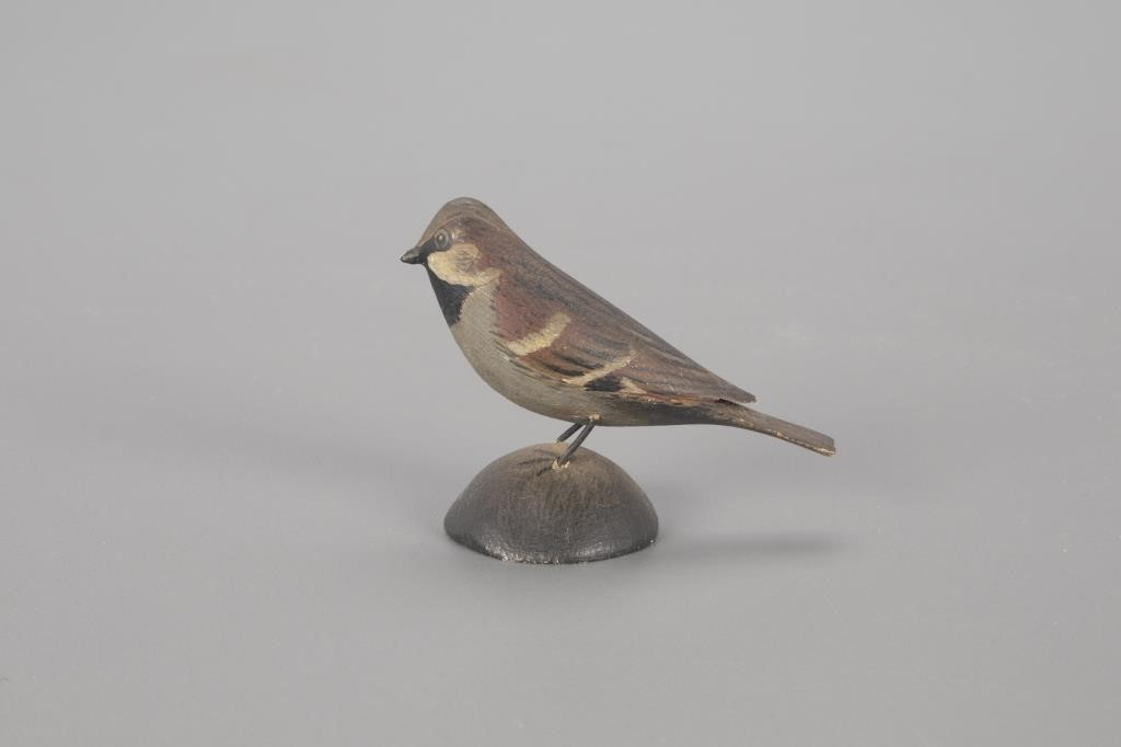 Appraisal: MINIATURE ENGLISH SPARROW A Elmer Crowell - East Harwich MA