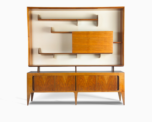 Appraisal: GIO PONTI Exceptional sideboard the top portion with cabinet door