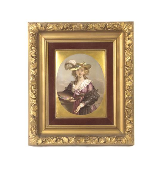 Appraisal: Sale Lot A German Porcelain Plaque transfer printed with hand