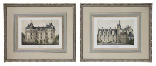 Appraisal: lot of Framed lithographs on paper after Victor Petit French