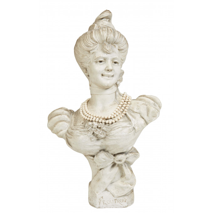 Appraisal: A Angeli Froufrou th c ceramic bust titled on the