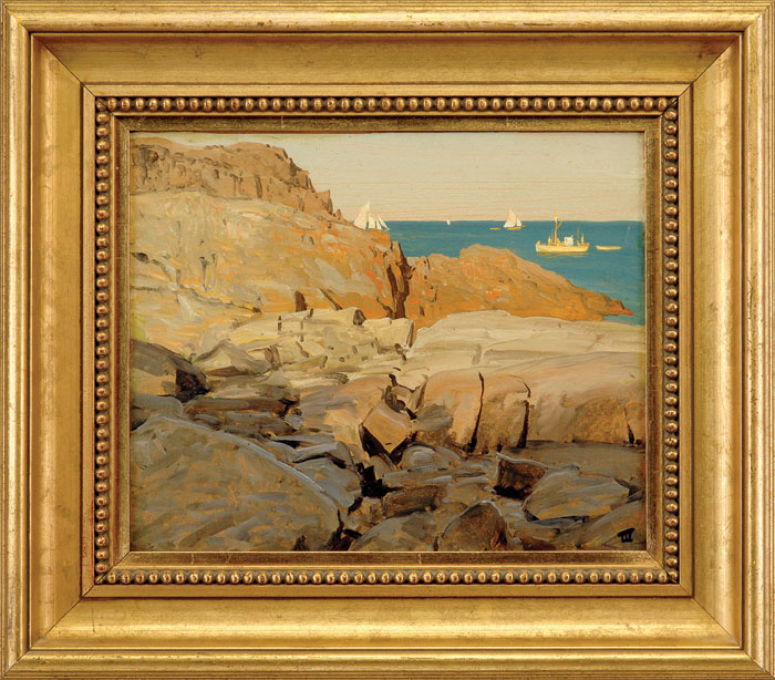 Appraisal: FREDERICK JUDD WAUGH AMERICAN - ROCKY COASTLINE Oil on board