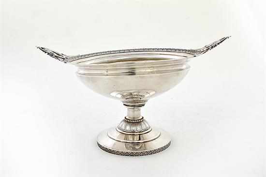 Appraisal: Wood Hughes Neo-Grec silver medallion decorated tazza New York dated