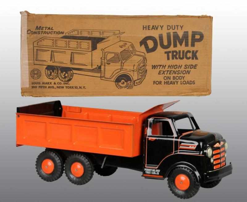 Appraisal: Pressed Steel Marx Heavy Duty Dump Truck Toy Description American