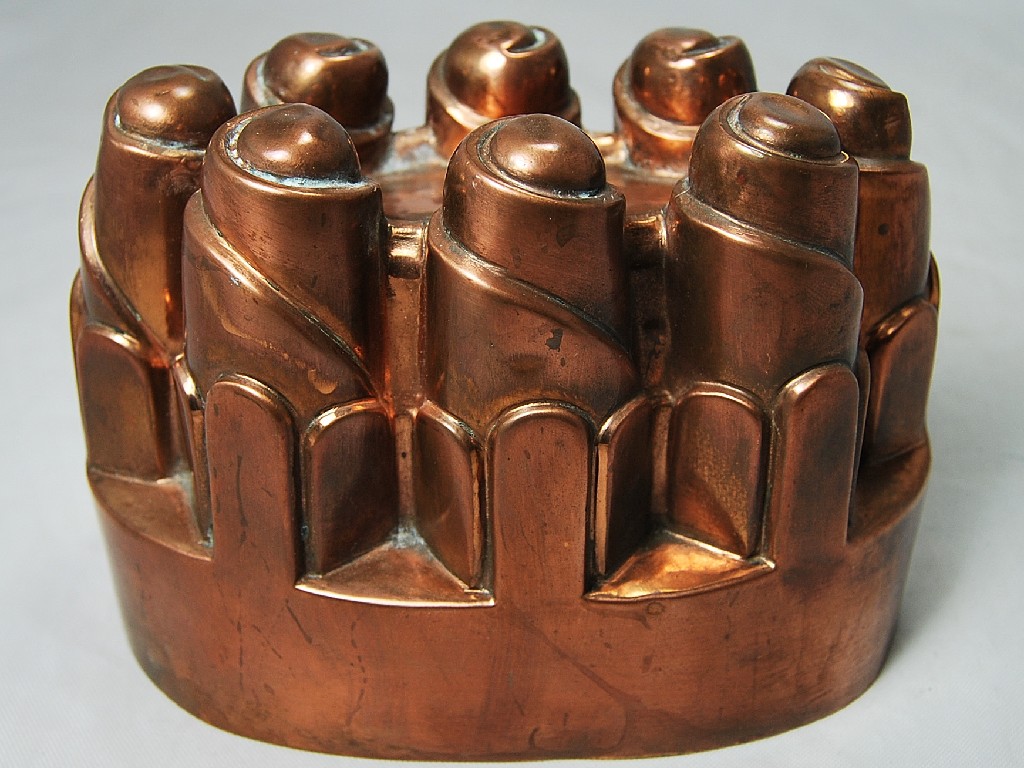 Appraisal: A Victorian copper jelly mould by Benham and Froud of