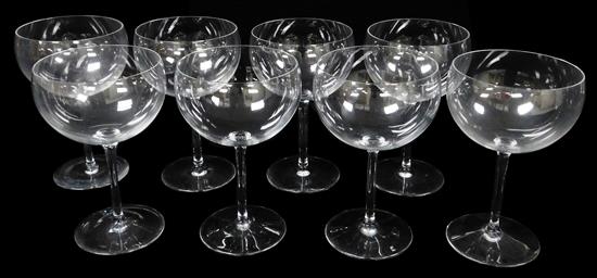 Appraisal: GLASS Eight Baccarat 'Pavillon' wine glasses all marked underside base