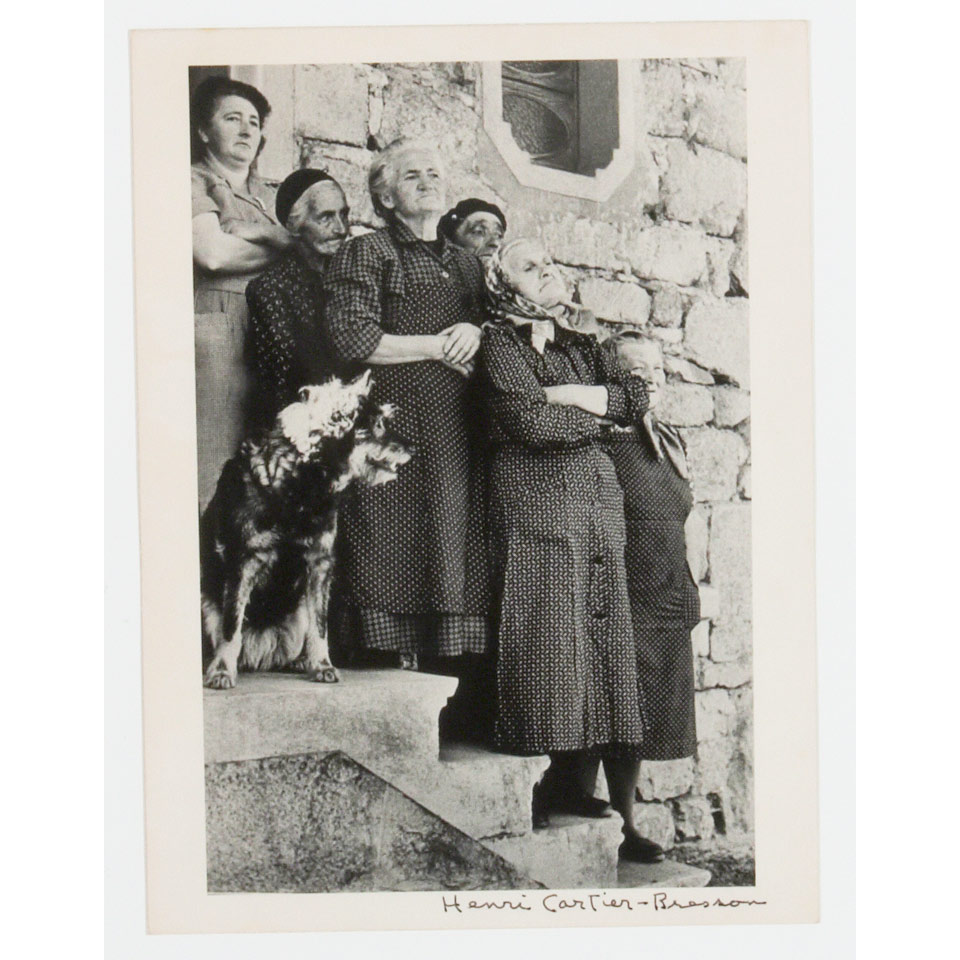 Appraisal: Henri Cartier-Bresson - French PEOPLE LISTENING TO FRENCH PRESIDENT CHARLES