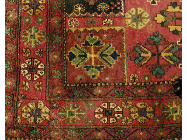 Appraisal: Hand woven tribal Persian carpet measuring X showing good condition