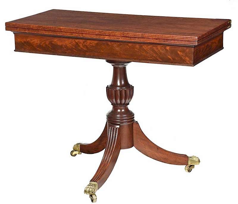 Appraisal: American Federal Mahogany Card Table Baltimore early th century tripod