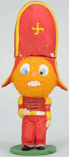 Appraisal: Halloween Pumpkin Head Soldier Candy Container Hat removes to expose