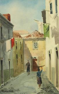 Appraisal: Watercolor Francis Smith Francis Smith Portuguese - Study - Street