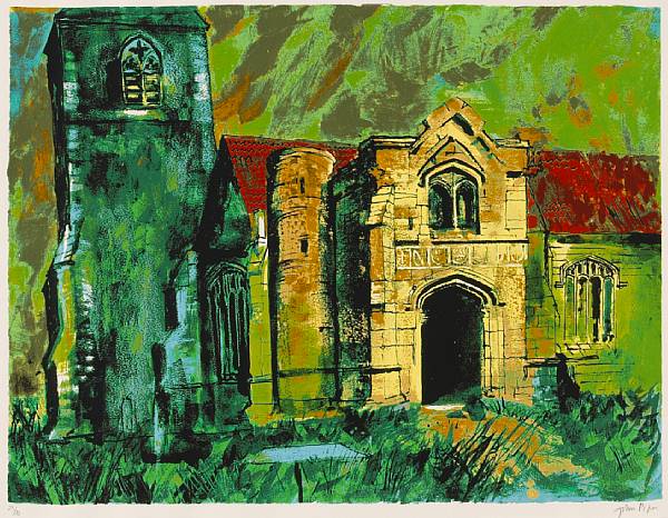 Appraisal: John Piper British - Binham Abbey Eastnor Castle Hereford Holme