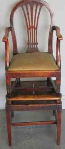 Appraisal: Hepplewhite Child's Chair on Stand Period and with original patina