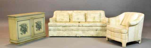 Appraisal: Pieces Furniture Including Asian SofaTo include a Asian sofa with