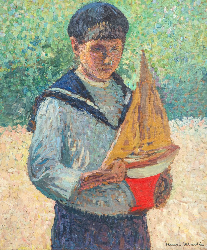 Appraisal: HENRI MARTIN FRENCH - HENRI MARTIN FRENCH - Boy with