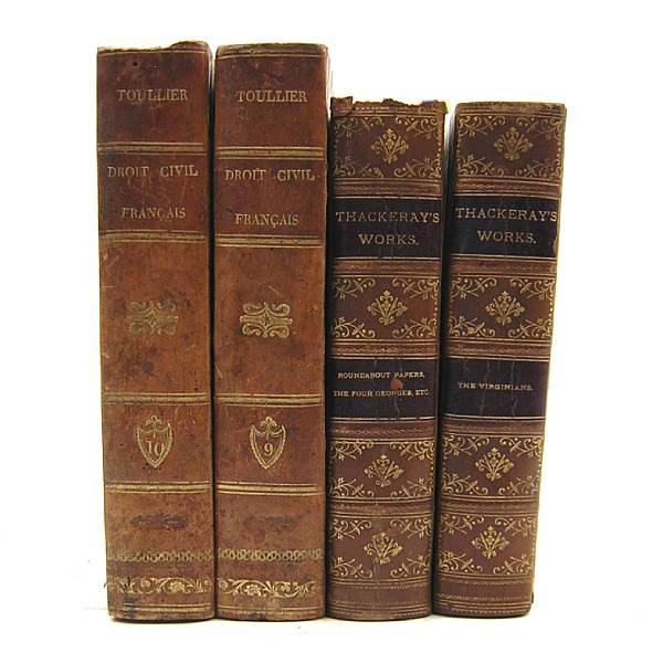 Appraisal: Bindings vols incl Montesquieu Ouevres Paris vols Folding maps Half