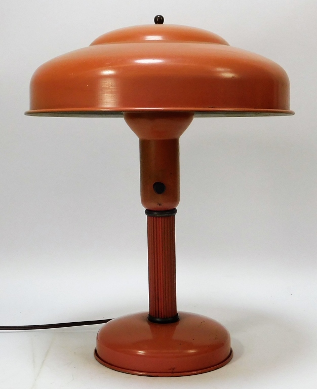 Appraisal: C SIGHT LIGHT CORP MODERNIST SAUCER LAMP Connecticut Circa Designed